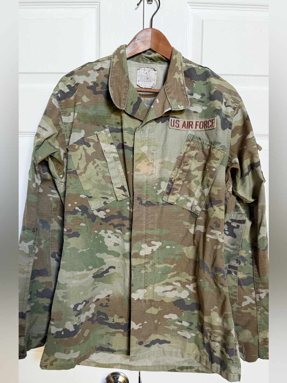 US Air Force OCP Camo Combat Uniform Shirt Small Long
